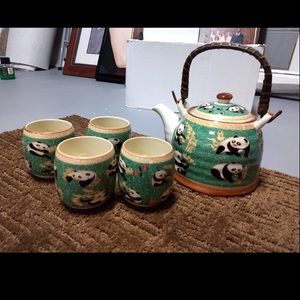 Bamboo Panda tea set